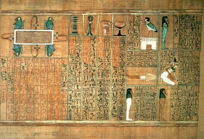 Detail (darstellend den Verstorbenen und sein Ba), aus dem Totenbuch des Schreibers Any, ca. 1250 von Egyptian 19th Dynasty